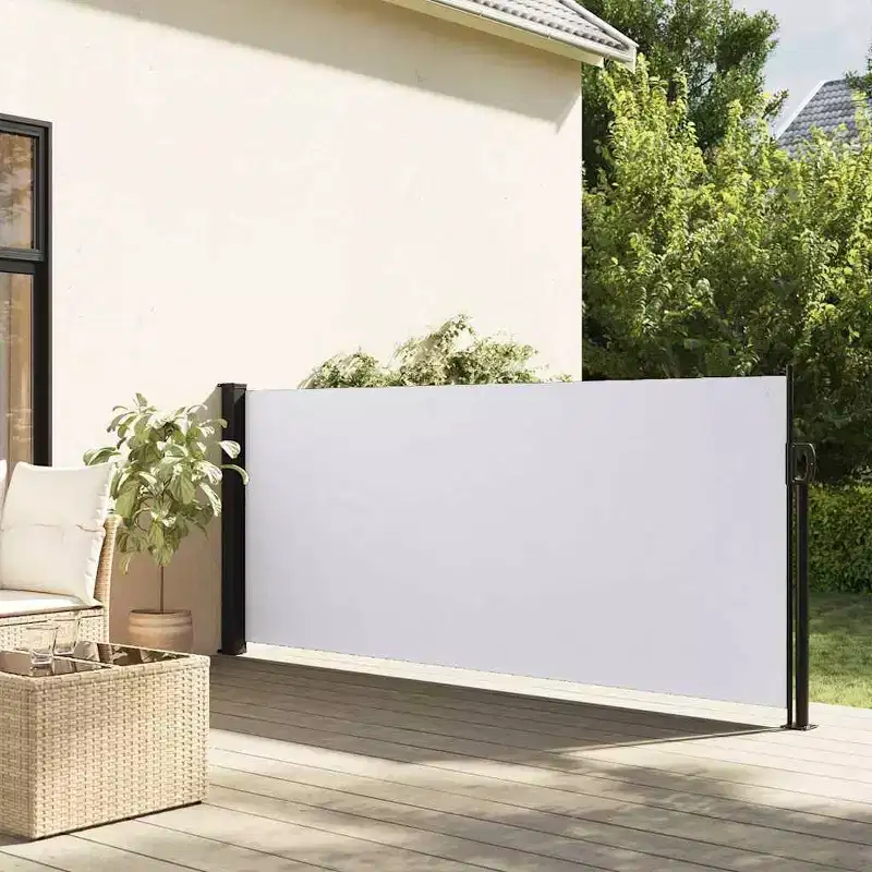 vidaXL Retractable Side Awning White