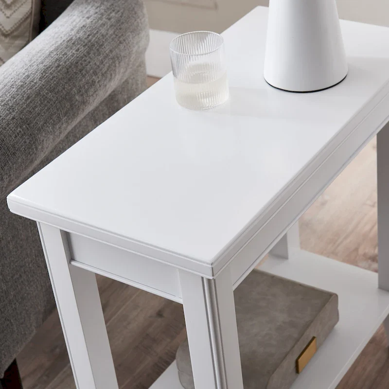 Leick Home Laurent Narrow End Table with Shelf