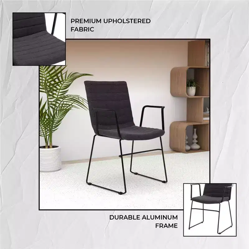 LeisureMod Ergonomic Office Chair Upholstered in Leather/Polyester with Powder-Coated Stainless Steel Frame Padded Seat and Back Zylar Collection