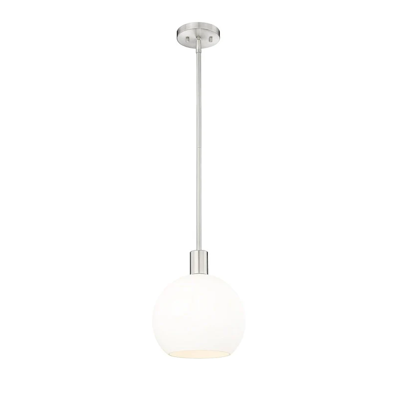 Margo 1 Light 9.75 inch Brushed Nickel Pendant Light.