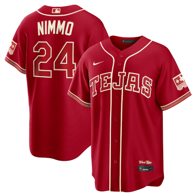Texas Rangers Brandon Nimmo Red 2026 City Connect Stadium Jersey
