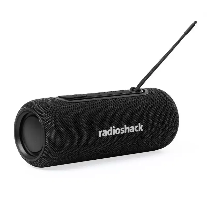 RadioShack Mini Bluetooth Outdoor Rugged Speaker 8W RGB Lights 1500mAh With TWS For Pairing and FM Radio Black