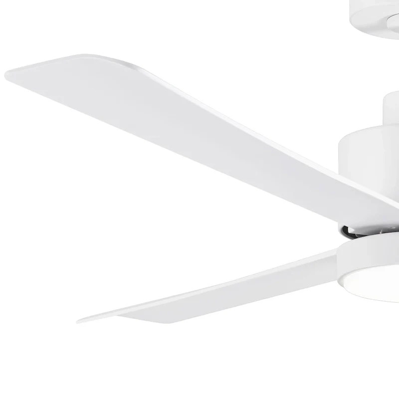 52 Inch Gold/Black/White 3-Blade LED Ceiling Fan with Light and Remote