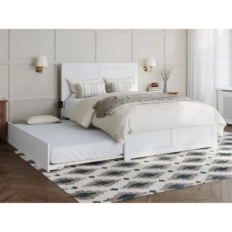 Canyon Full Platform Bed with Matching Footboard & Full Trundle