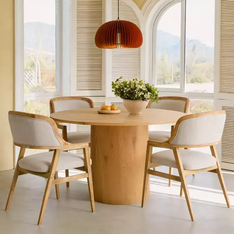 Christopher Knight Home Vera Mid-Century Modern Rubberwood Upholstered Dining Chairs (Set of 4)
