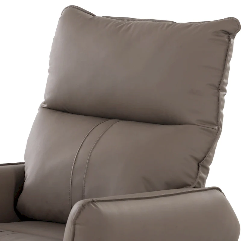 Modern Small Rocking Swivel Recliner Chair with Overstuffed Seat