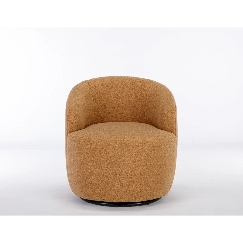 Teddy Fabric Swivel Accent Armchair Barrel Chair