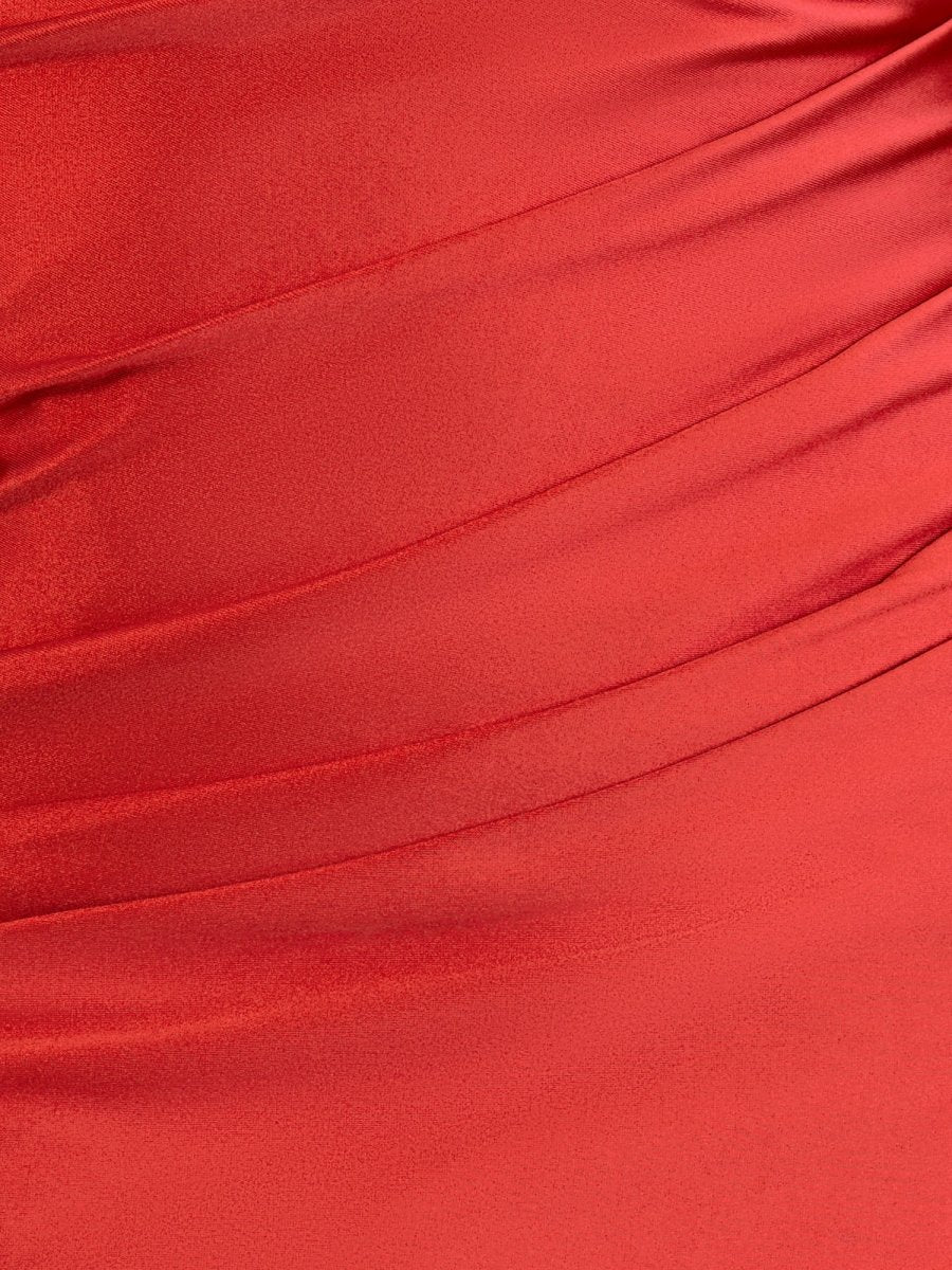 Sheath Red One Shoulder Satin Tight Homecoming Dress