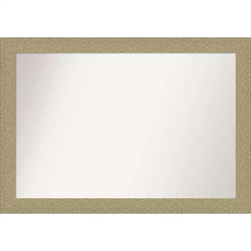 40" x 28" Non-Beveled Mosaic Gold Wall Mirror - Amanti Art