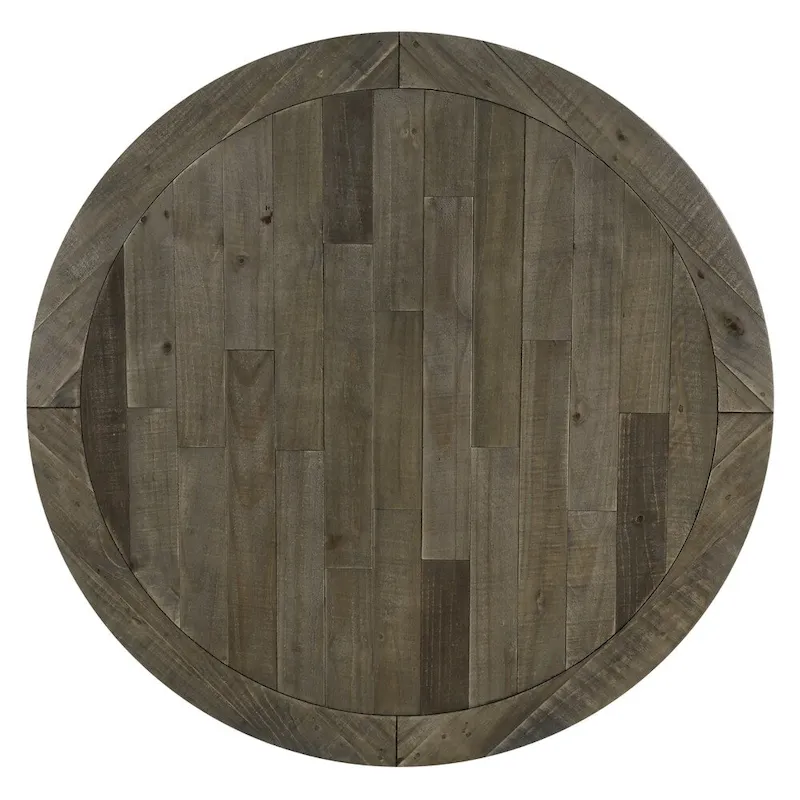 Roundhill Furniture The Gray Barn Spring Mount 5-piece Round Dining Table Set with Cross Back Chairs