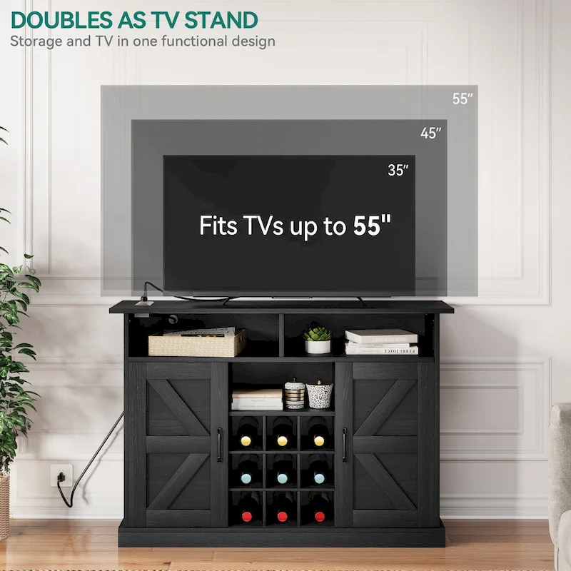 Moasis 52 Buffet Cabinet Farmhouse Coffee Bar Cabinet