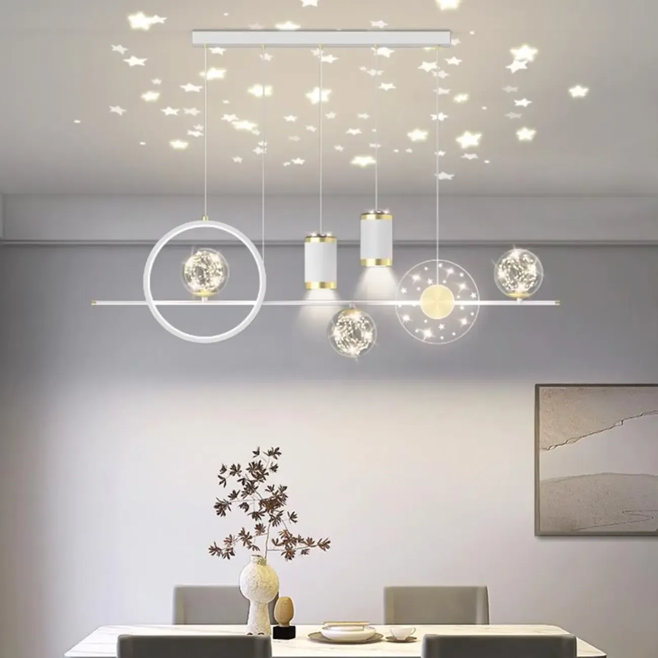 Luxury Adjustable Multi-Light Island Pendant Light