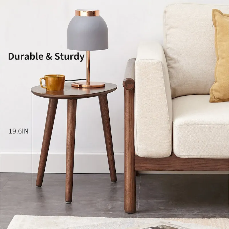 Solid Oak Wood Coffee Table (Walnut)