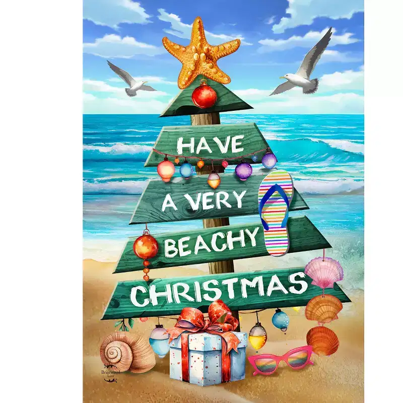Briarwood Lane Double Sided Garden Flag 12x18 For Outdoor Beachy Christmas Tree For Christmas Garden Flag Flags For Outside