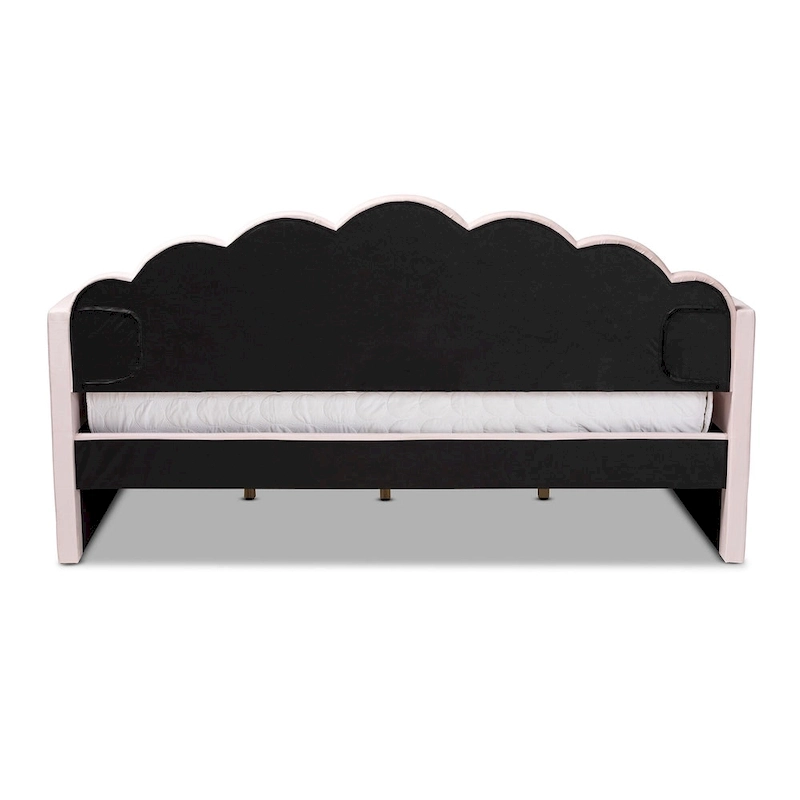 Timila Modern Velvet Upholstered Daybed-Light Pink