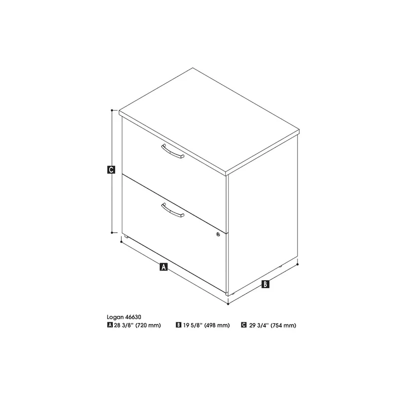 Bestar Universel 29W Lateral File Cabinet by Bestar.