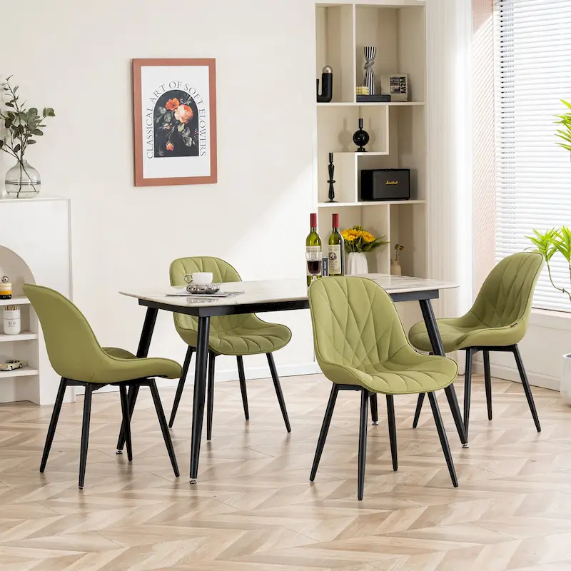 Upholstered Dining Chairs Set of 2 Modern Kitchen Chairs