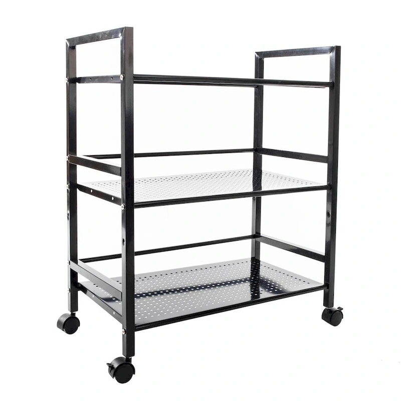 3-tier Rolling Black Utility Cart