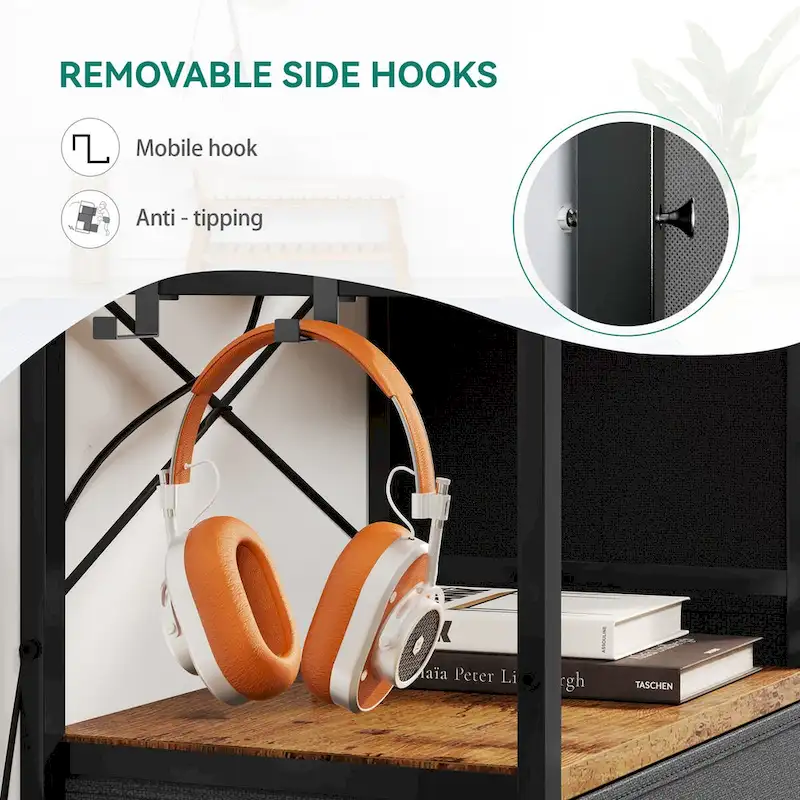 7-drawer Dresser Media Console with Charging Station, Shelves