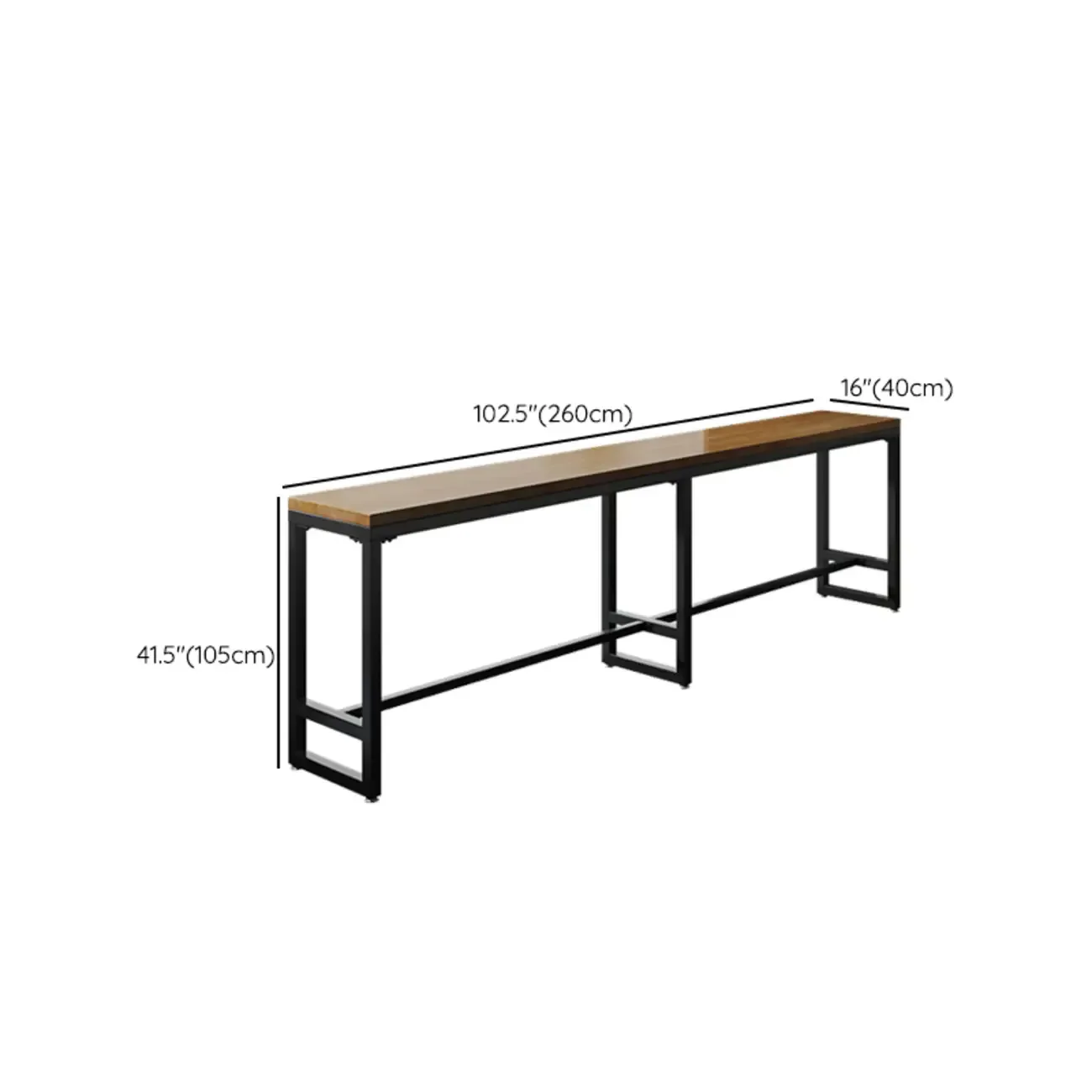 Retro Brown Wooden Industrial Bar Tables