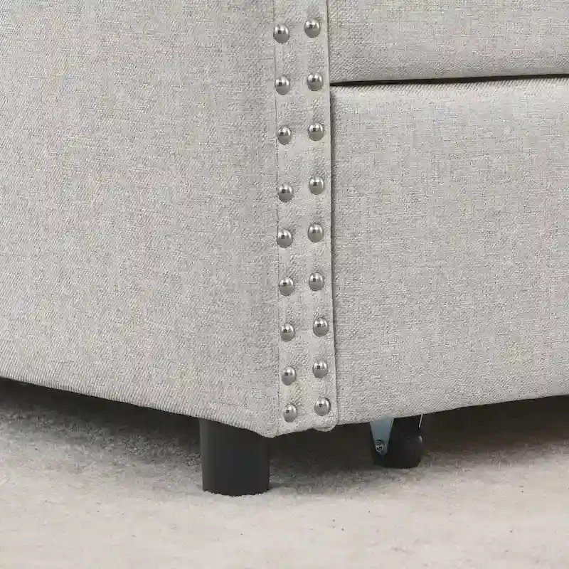 Daybed with Drawers Upholstered Tufted