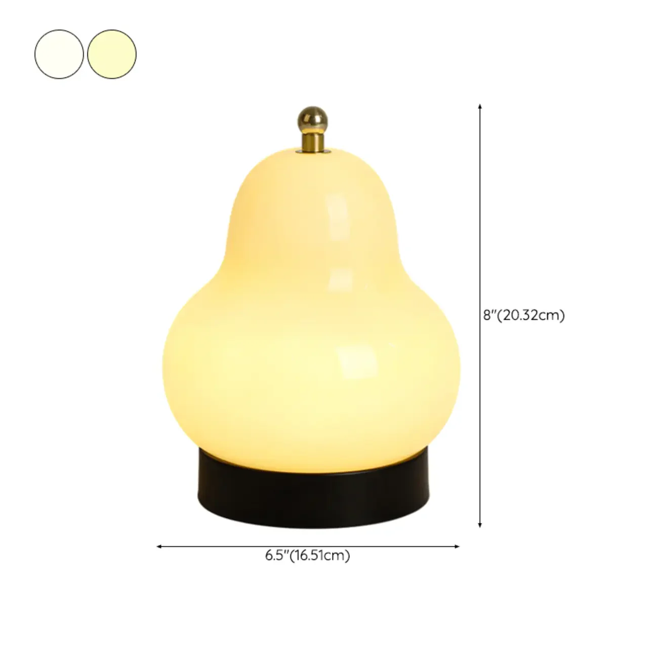 Cute Glass Pear Shape Bedside Lamp Direct Wired Electric
