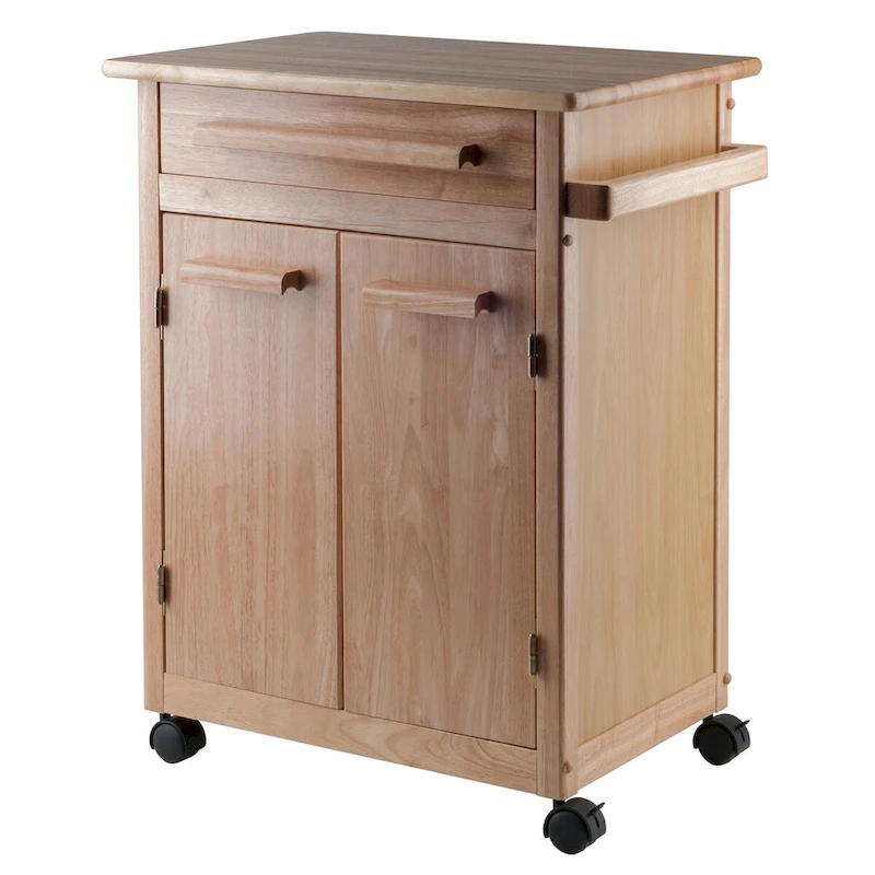 Hackett Kitchen Cart, Natural - 26.9 x 18.2 x 34.3 inches
