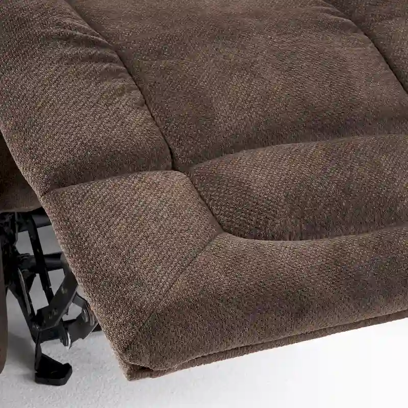 Roomfitters Luxurious Manual Recliner Chair in Chocolate with Skin-Friendly Fabric and Dual Cup Holders