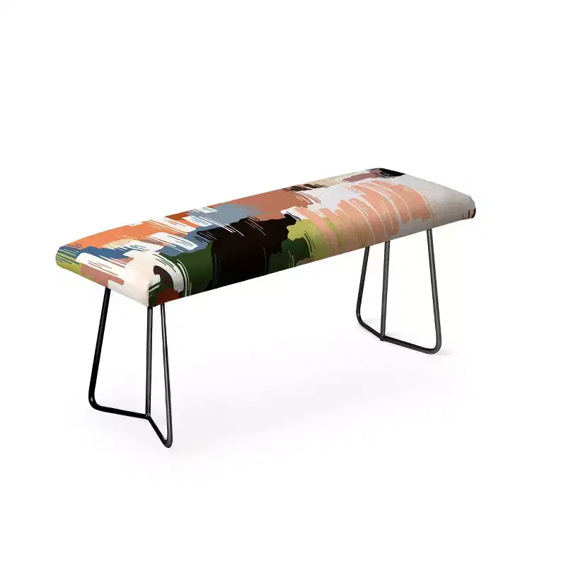 Marta Barragan Camarasa Abstract Colors Nature Bench - Deny Designs
