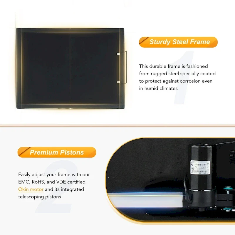 Massaging Zero Gravity Adjustable Bed with Wireless Remote and Underbed Lighting