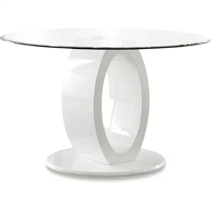 HOMES: Inside + Out Spearelton Oval Pedestal Dining Table White