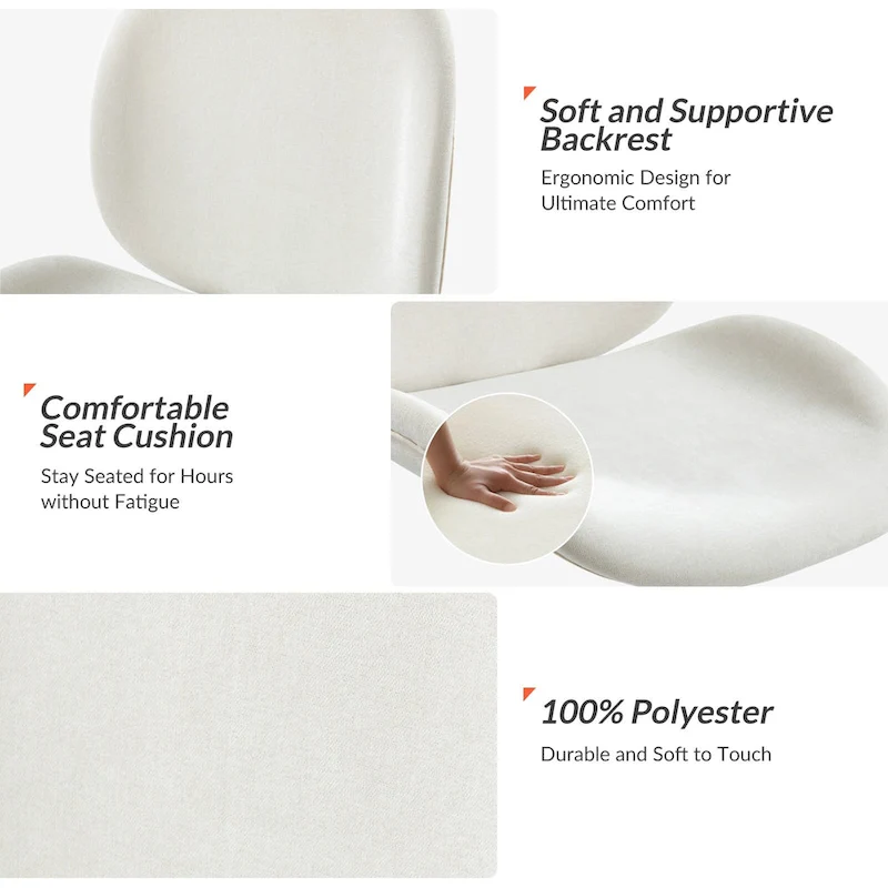 Ines Modern 0ffice Chair 360Whirling Armless With Metal Base by HULALA HOME