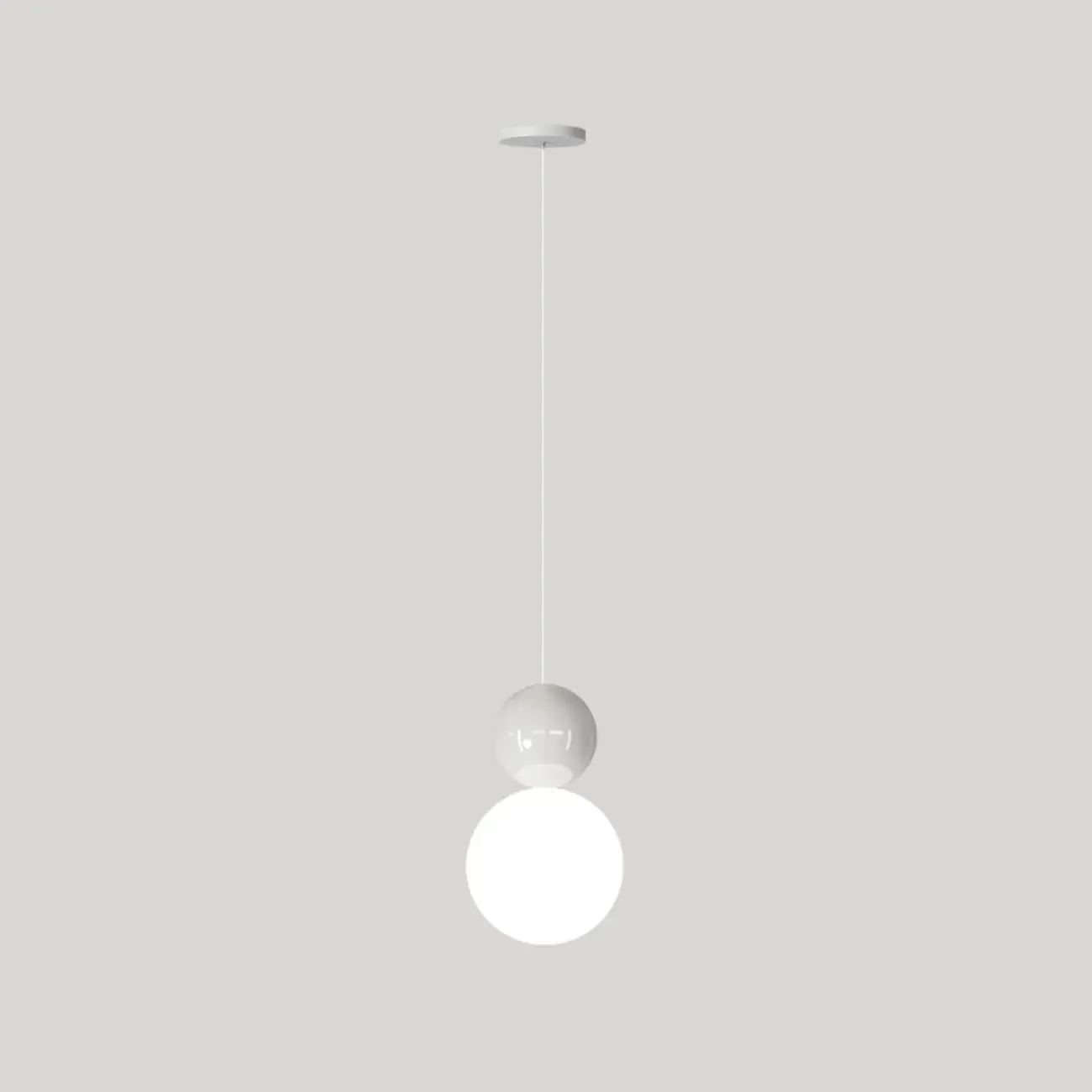 Modern White Metal Plastic Globe Pendant Light