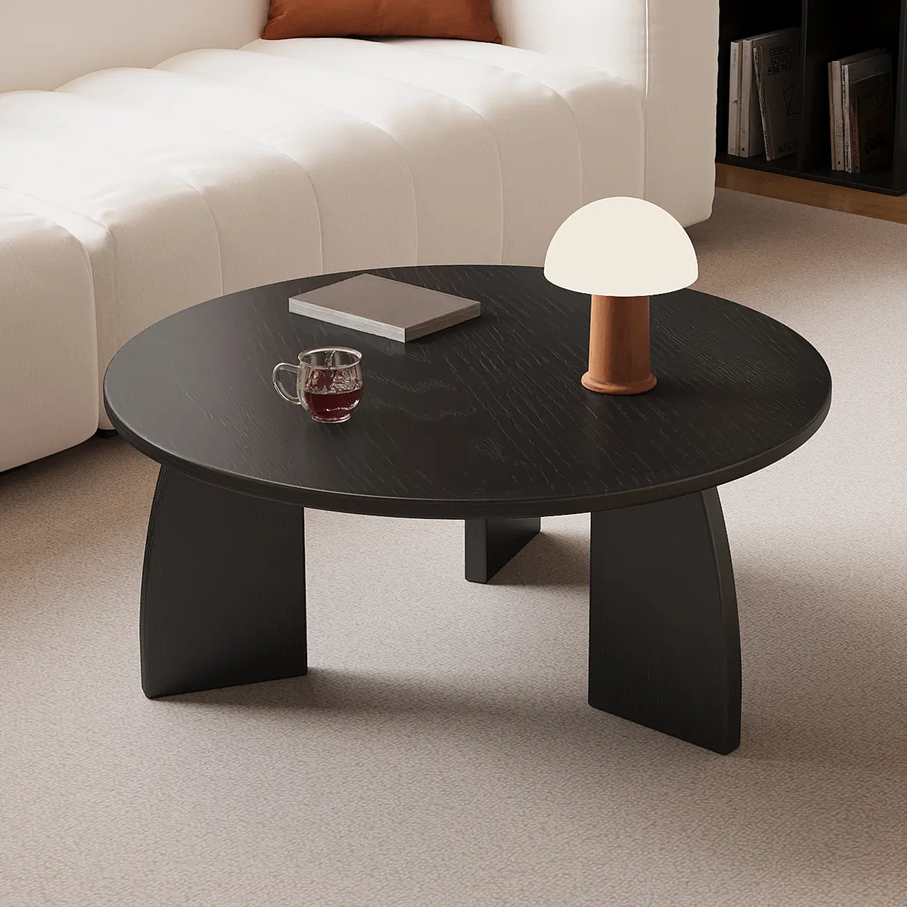 Modern Wooden Round Coffee Table