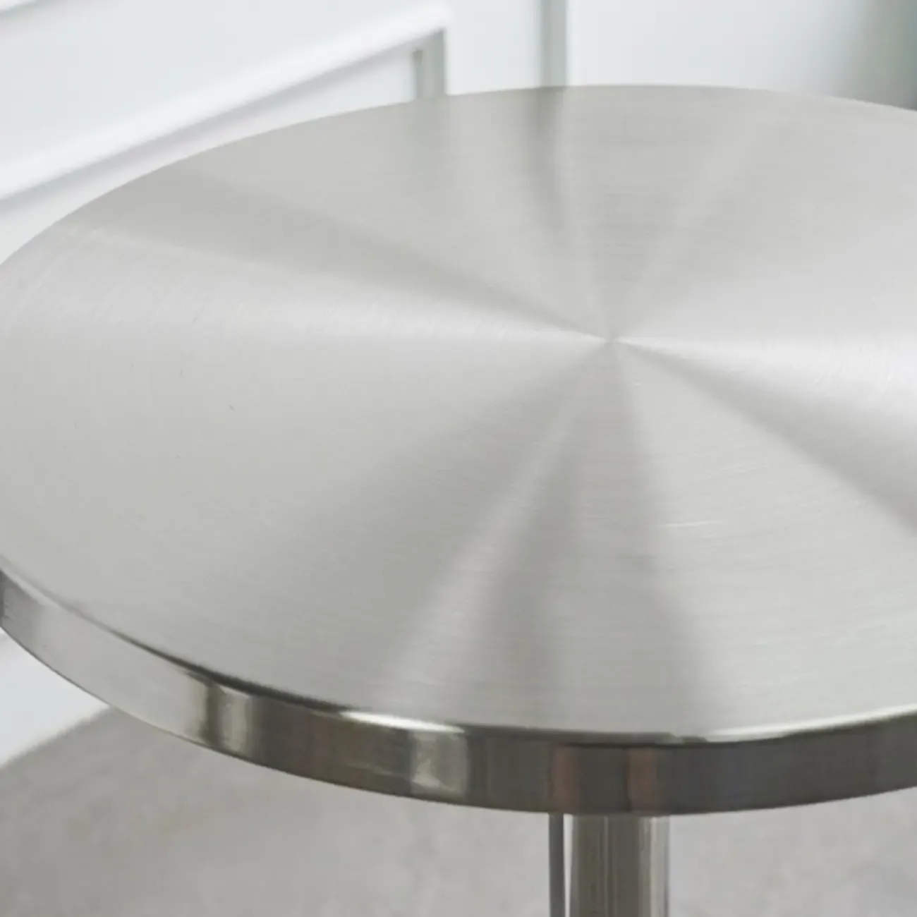 Industrial Silver Stainless Steel Bar Table