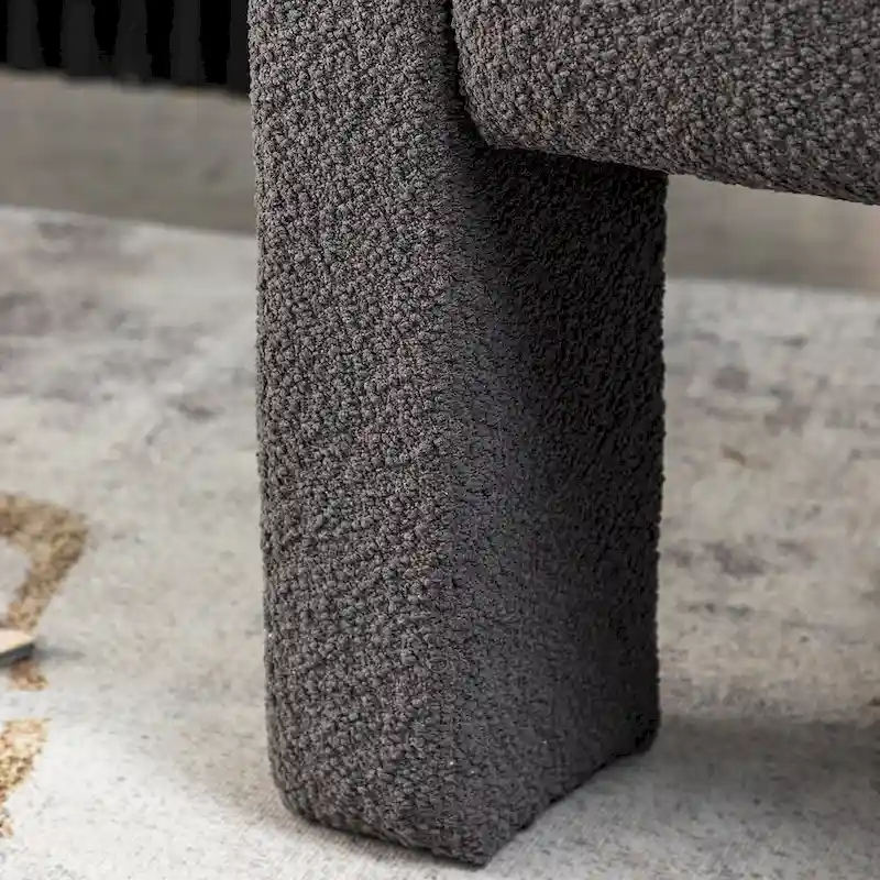 28 Wide Boucle Upholstered Square Armchair