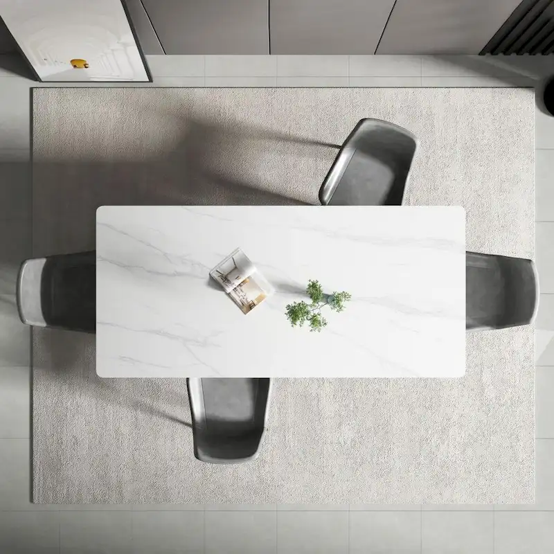 70.8  Rectangle Dining Table with Stone Top