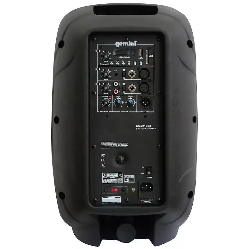 Gemini AS-2110BT 10 1,000W Powered Loudspeaker With Bluetooth