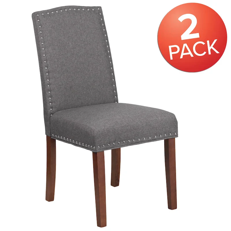 Parsons Chair with Silver Nailhead Trim (Set of 2)