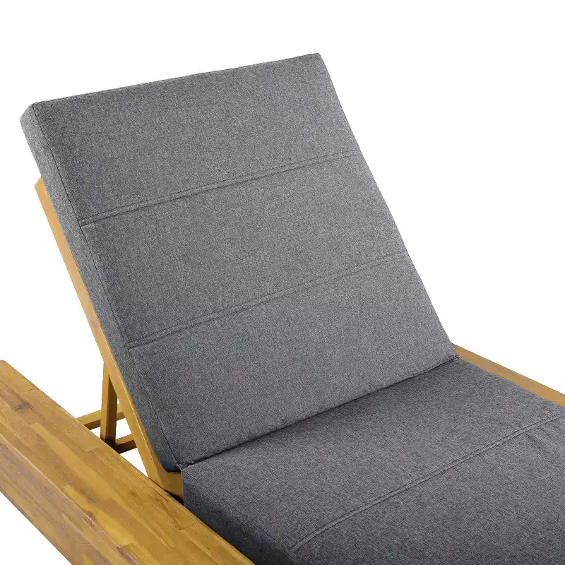 Christopher Knight Home Thomas Patio Acacia Chaise Lounges with Cushion and Adjustable Backrest
