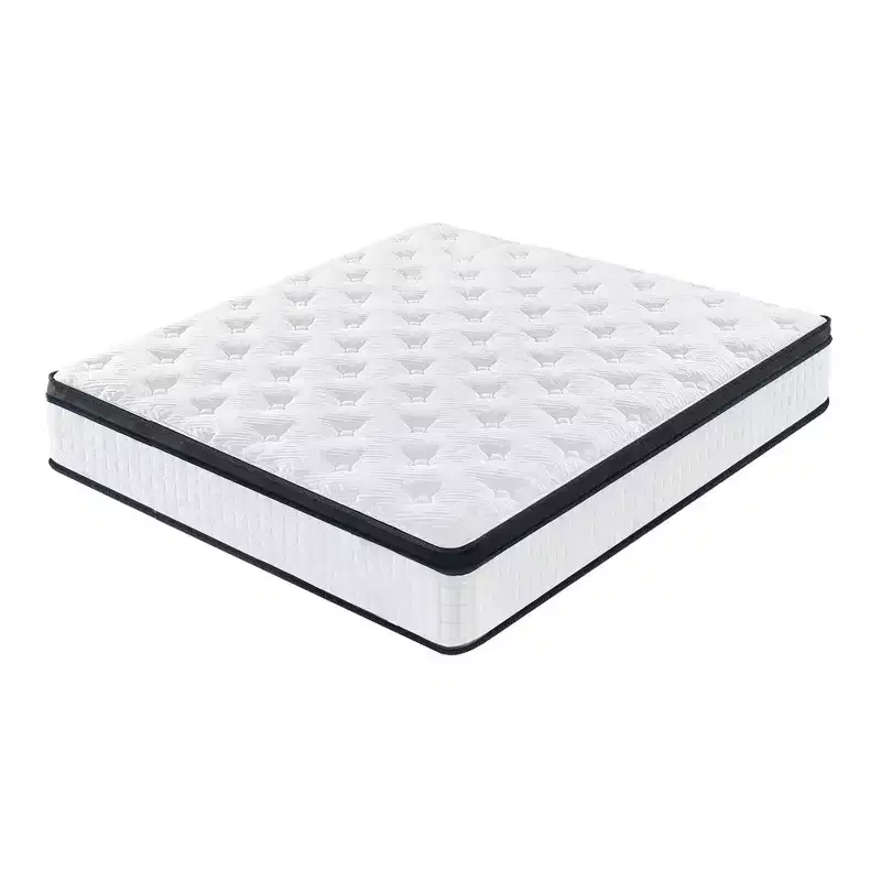 Full Size 12 Inch Hybrid Mattress, Individual Pocket Springs, 7-Zone Memory Foam, Knitted Cover, CertiPUR-US Certified, White