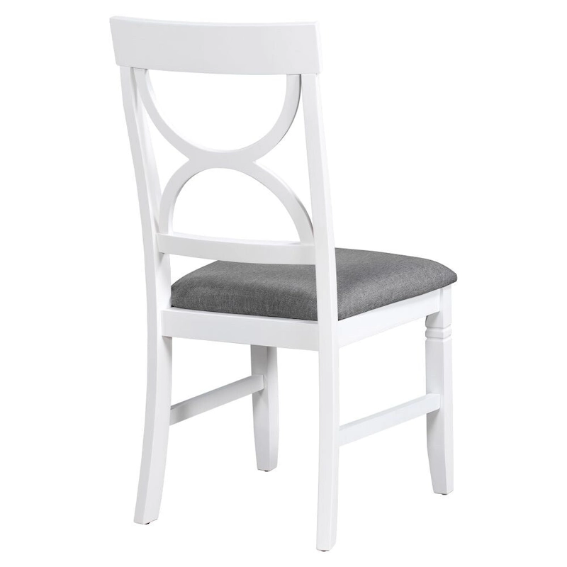 6-Piece Wood Dining Table Set Kitchen Table Set with Upholstered Bench and 4 Dining Chairs