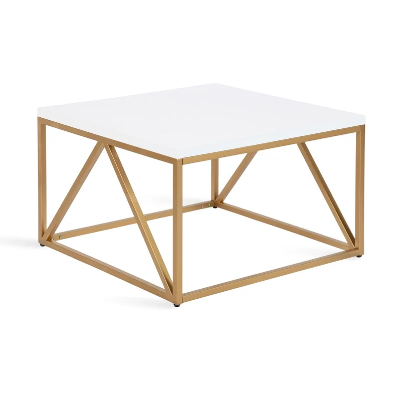 Kate and Laurel Kaya Wood and Metal Coffee Table - 28x28x18
