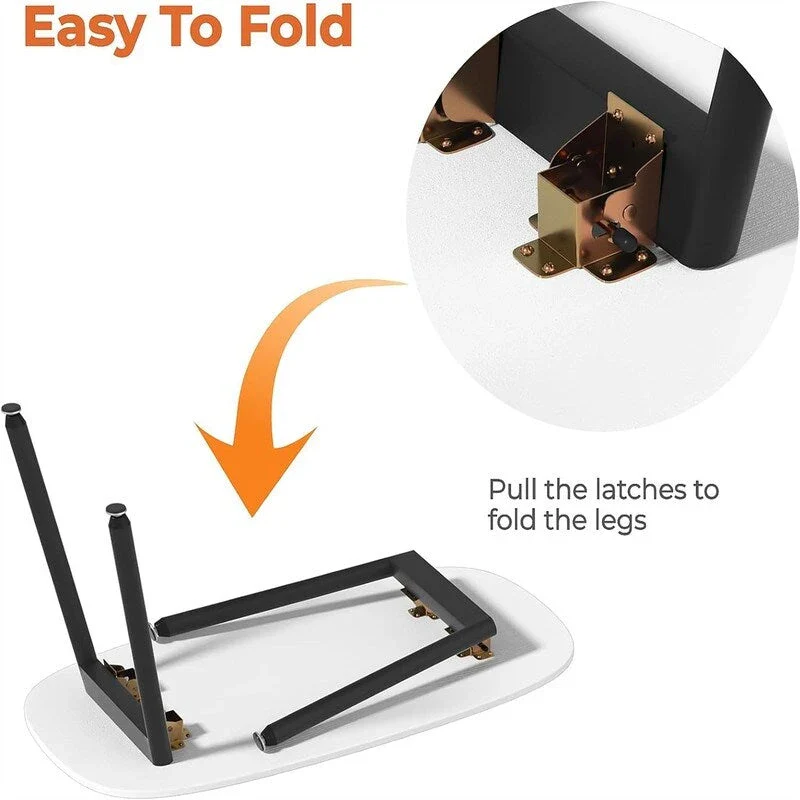 Folding Coffee Table Rustic Farmhouse Coffee Tables - 31.5D x 15.7W x 17.7H