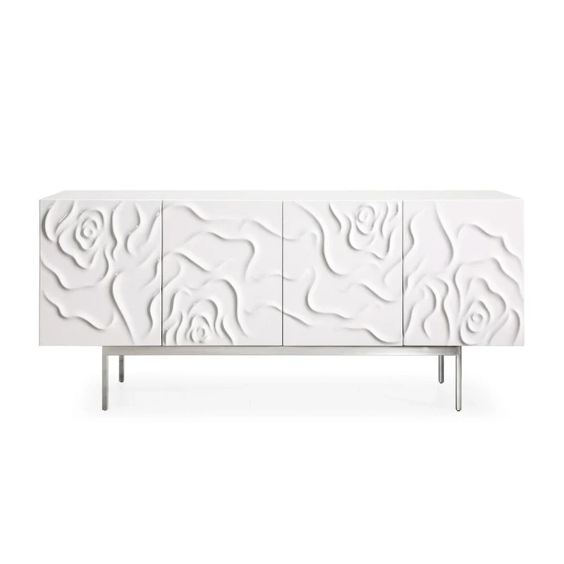Modrest Gwen Modern White High Gloss Buffet