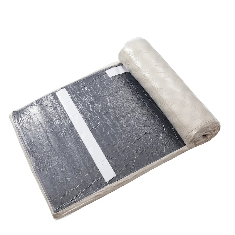Grey/Beige Wall-Mounted Channel Stitch Upholstered Headboard, Queen/King