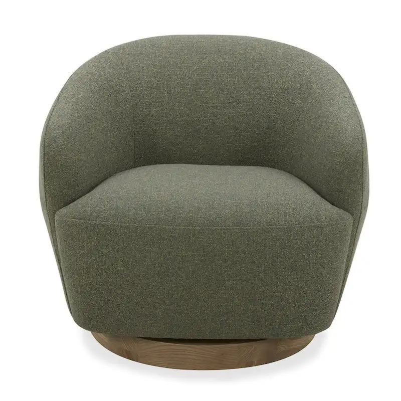 Modern Hemp Fabric Swivel Accent Chair