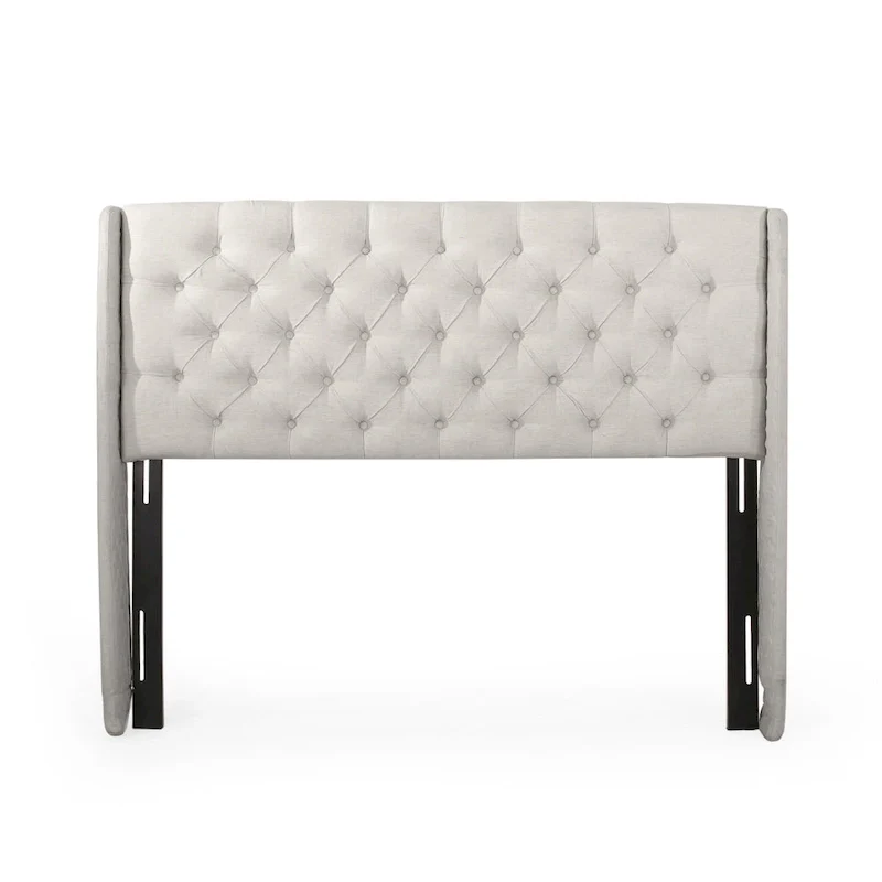Queen Wingback Headboard - Button Tufted Diamond Stitch