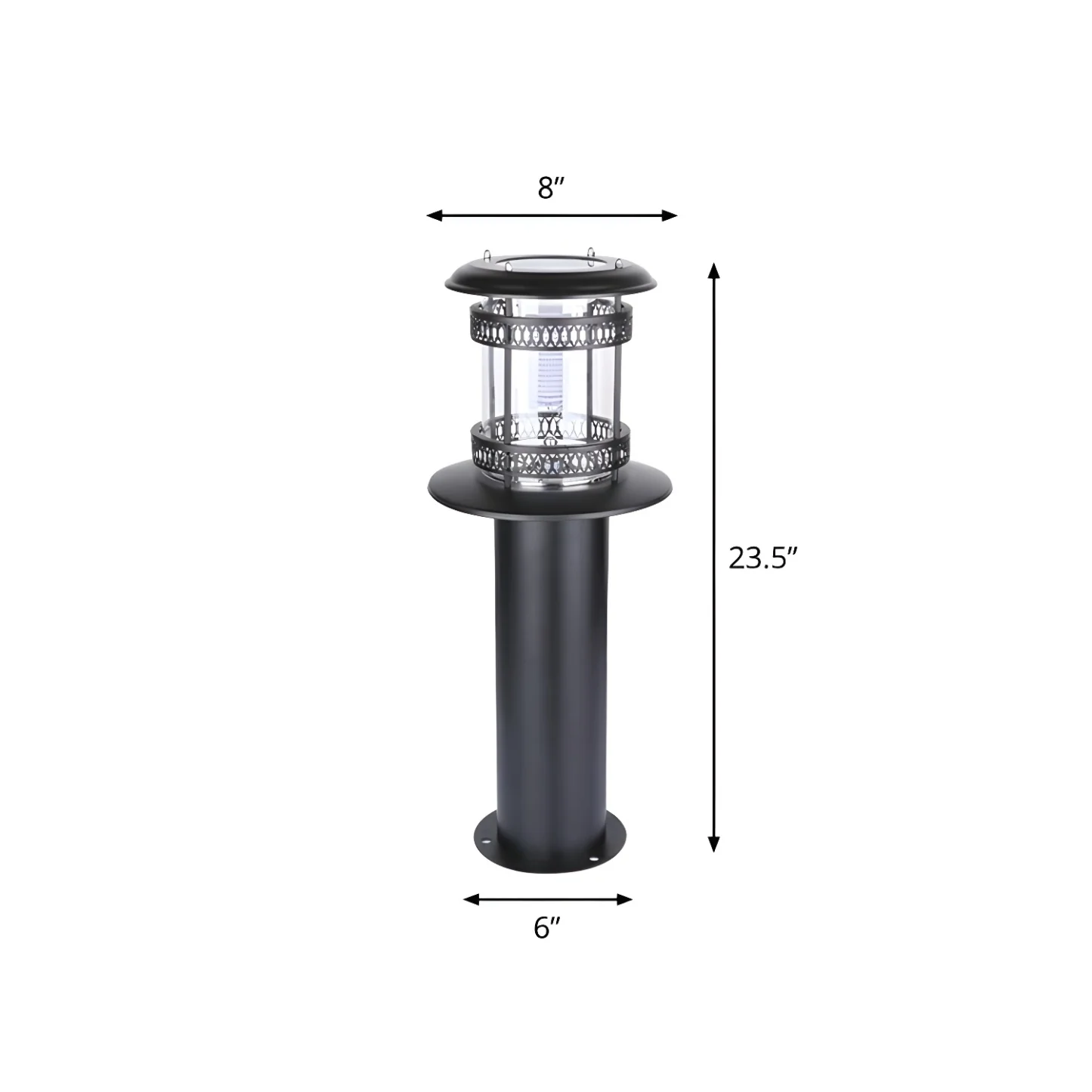 Cylinder Patio Solar Metal Landscape Lighting