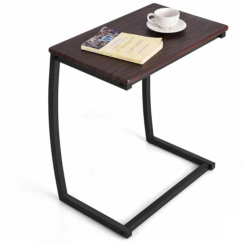 Couch Sofa Side Table C Shaped End Table Snack Table TV Tray Table
